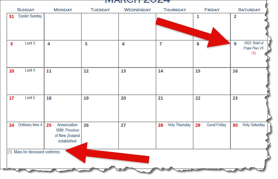 0324 Mar 09 calendar entry
